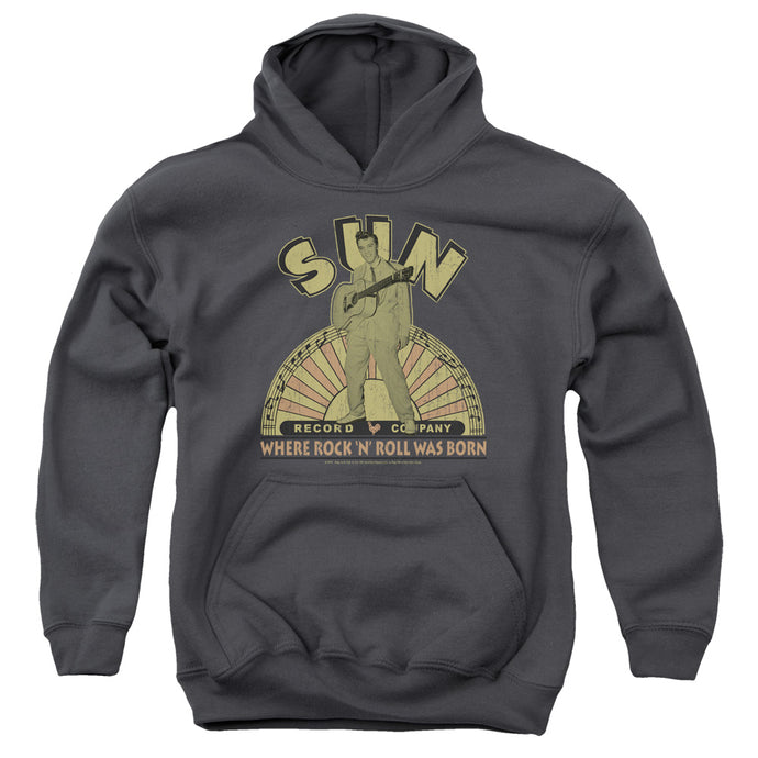 Sun Records Original Son Kids Youth Hoodie Charcoal