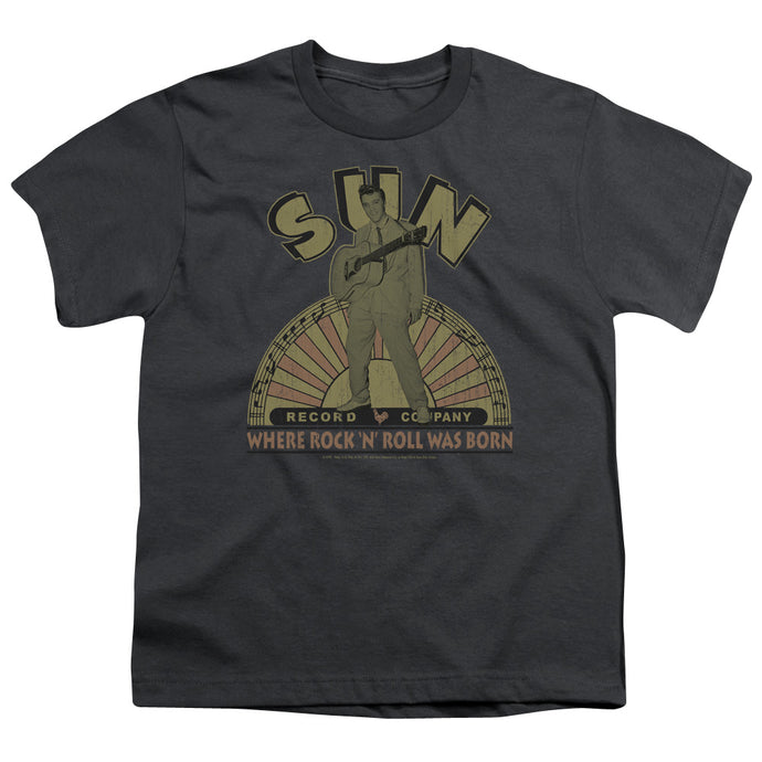 Sun Records Original Son Kids Youth T Shirt Charcoal