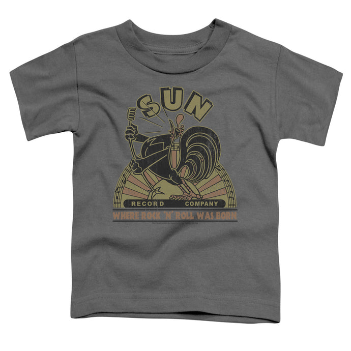 Sun Records Sun Rooster Toddler Kids Youth T Shirt Charcoal