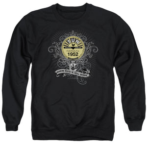 Sun Records Rockin Scrolls Mens Crewneck Sweatshirt Black