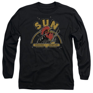 Sun Records Rocking Rooster Mens Long Sleeve Shirt Black