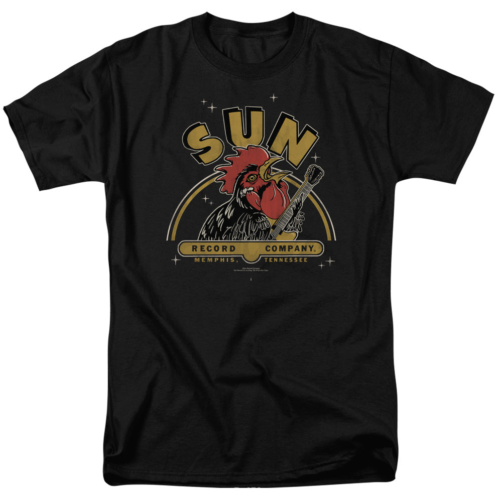 Sun Records Rocking Rooster Mens T Shirt Black