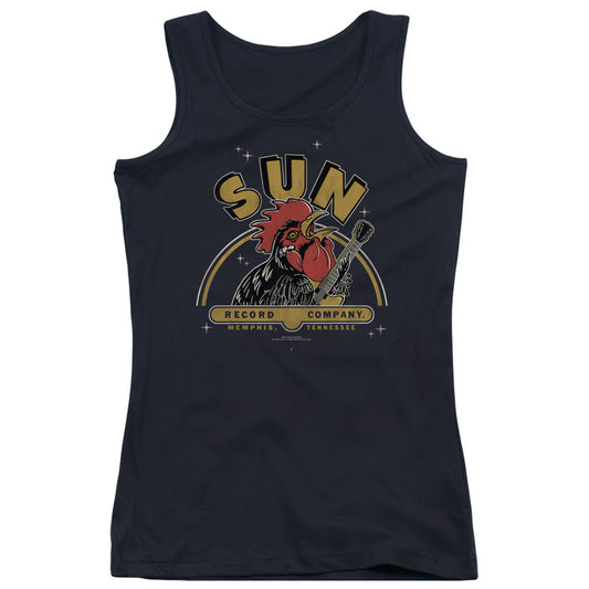 Sun Records Rocking Rooster Womens Tank Top Shirt Black