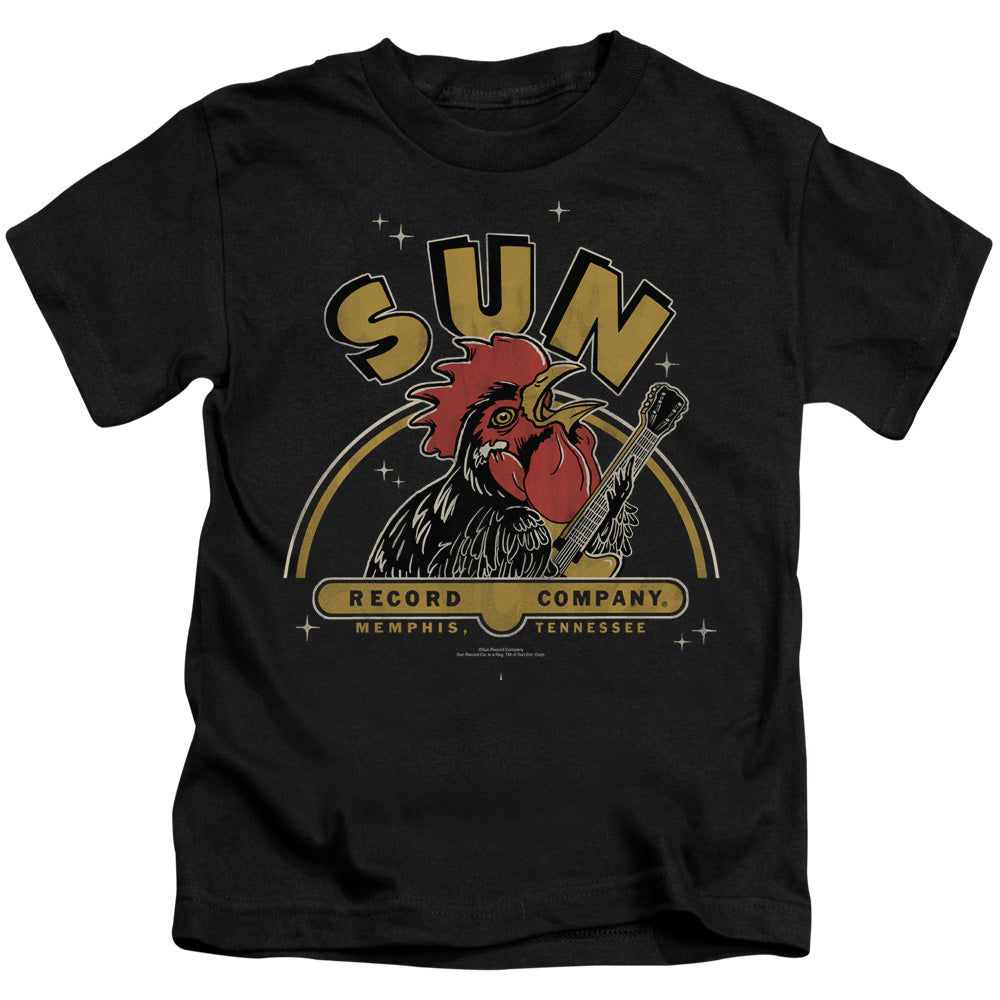 Sun Records Rocking Rooster Juvenile Kids Youth T Shirt Black