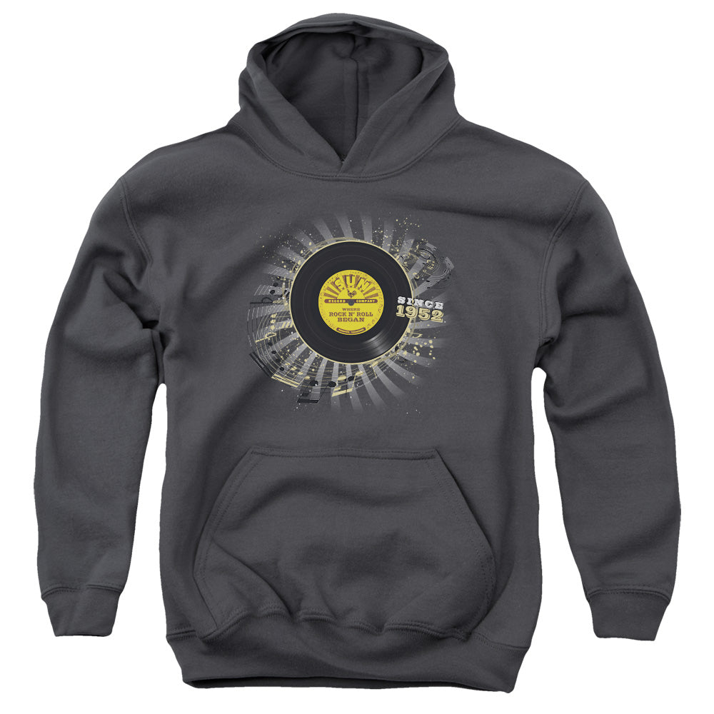 Sun Records Established Kids Youth Hoodie Charcoal