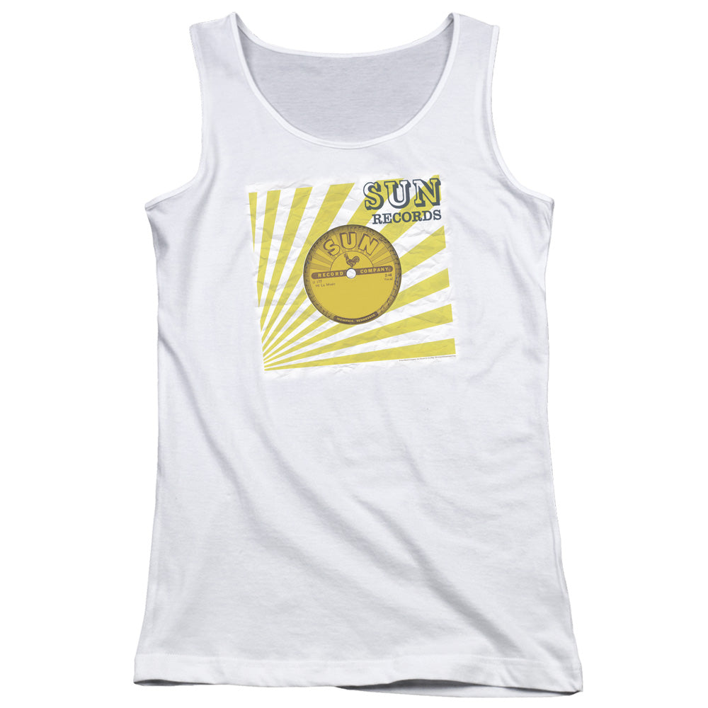 Sun Records Fourty Five Womens Tank Top Shirt White