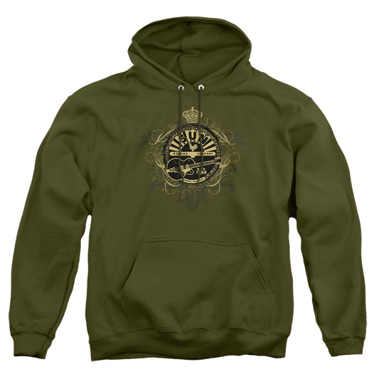 Sun Rock Heraldry Mens Hoodie Military Green