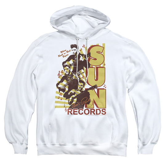 Sun Tri Elvis Mens Hoodie White