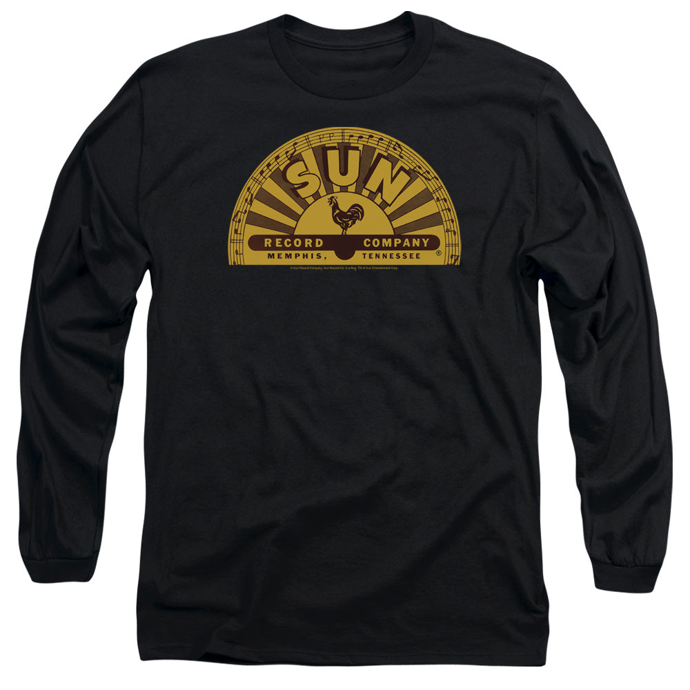 Sun Records Traditional Logo Mens Long Sleeve Shirt Black