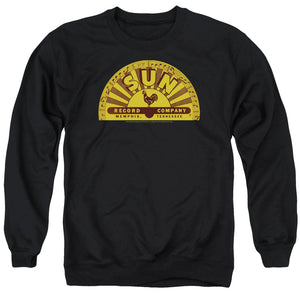 Sun Records Traditional Logo Mens Crewneck Sweatshirt Black