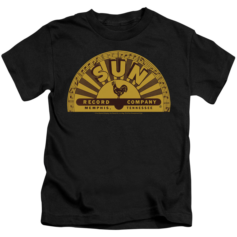 Sun Records Traditional Logo Juvenile Kids Youth T Shirt Black