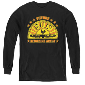 Sun Records Future Recording Artist Long Sleeve Kids Youth T Shirt Black