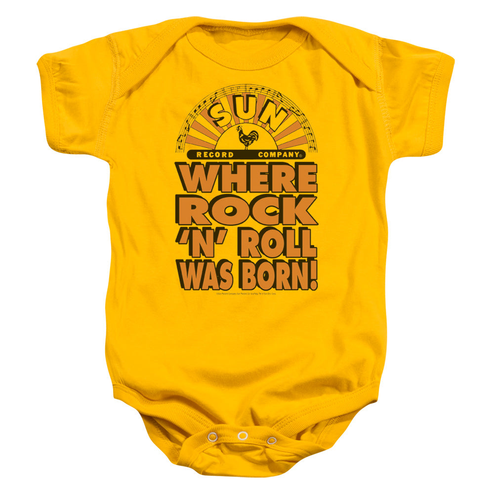 Sun Records Where Rock Was Born Infant Baby Snapsuit Gold