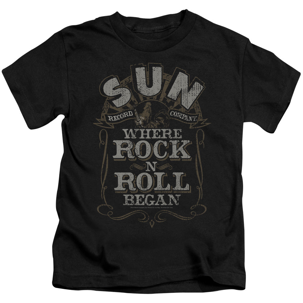 Sun Records Where Rock Began Juvenile Kids Youth T Shirt Black