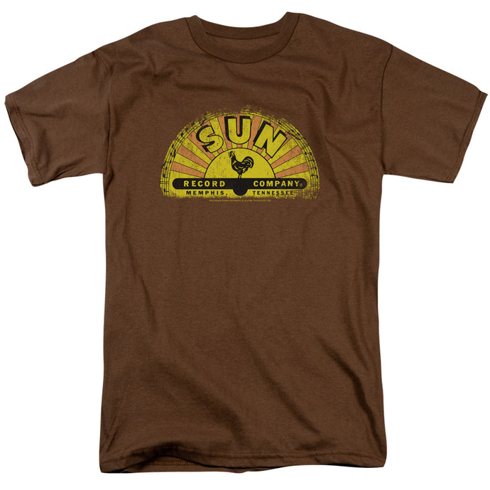 Sun Records Vintage Logo Mens T Shirt Coffee