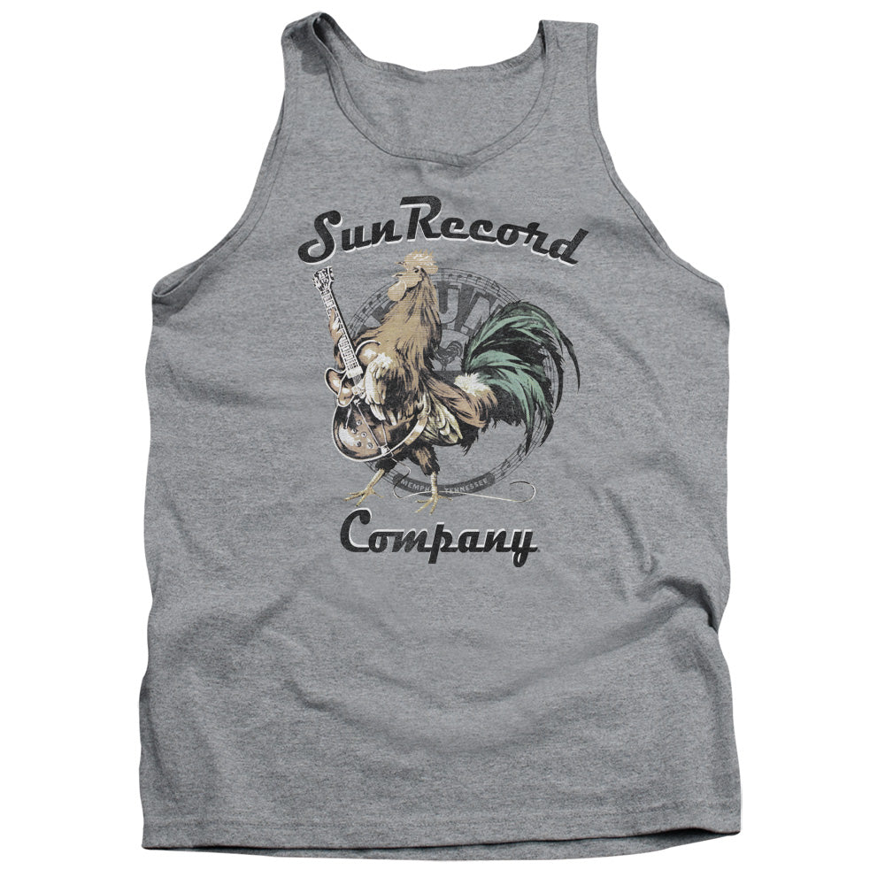 Sun Records Rockin Rooster Logo Mens Tank Top Shirt Athletic Heather