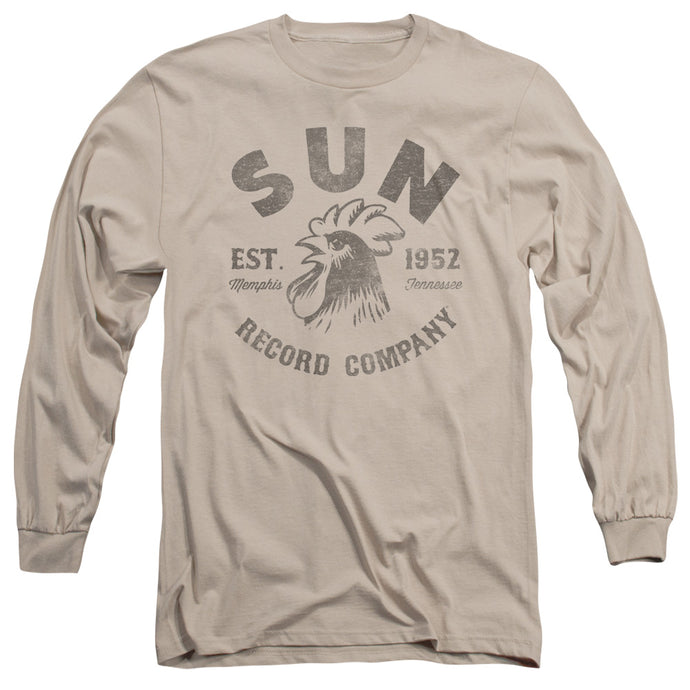 Sun Records Vintage Logo Mens Long Sleeve Shirt Sand