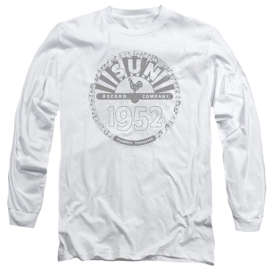 Sun Records Crusty Logo Mens Long Sleeve Shirt White