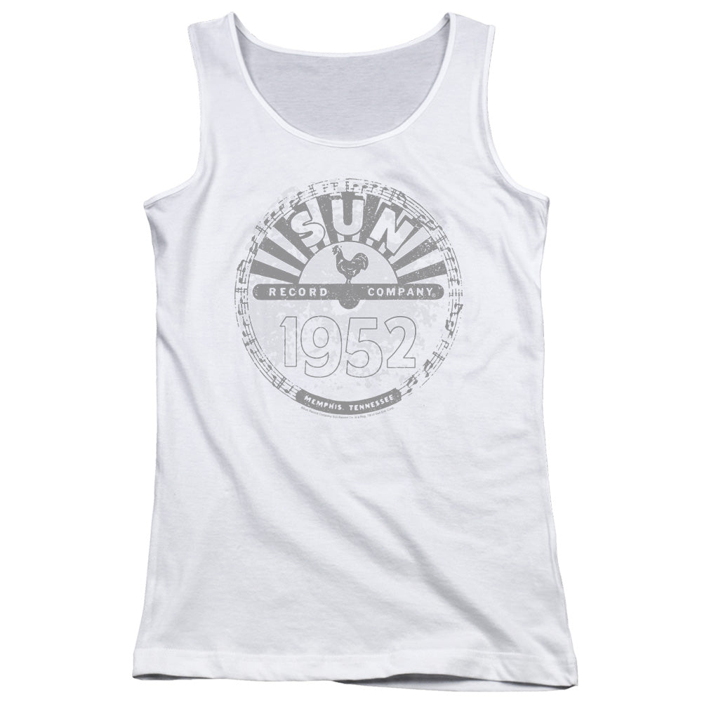 Sun Records Crusty Logo Womens Tank Top Shirt White