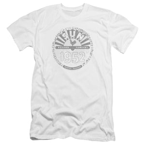 Sun Records Crusty Logo Premium Bella Canvas Slim Fit Mens T Shirt White