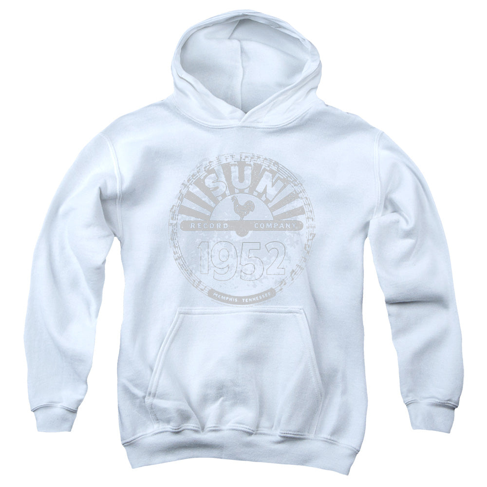 Sun Records Crusty Logo Kids Youth Hoodie White