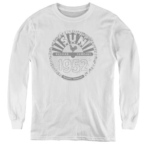 Sun Records Crusty Logo Long Sleeve Kids Youth T Shirt White