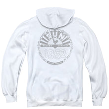 Load image into Gallery viewer, Sun Records Crusty Logo Back Print Zipper Mens Hoodie White