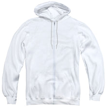 Load image into Gallery viewer, Sun Records Crusty Logo Back Print Zipper Mens Hoodie White