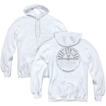 Load image into Gallery viewer, Sun Records Crusty Logo Back Print Zipper Mens Hoodie White