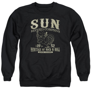 Sun Records Rockabilly Bird Mens Crewneck Sweatshirt Black