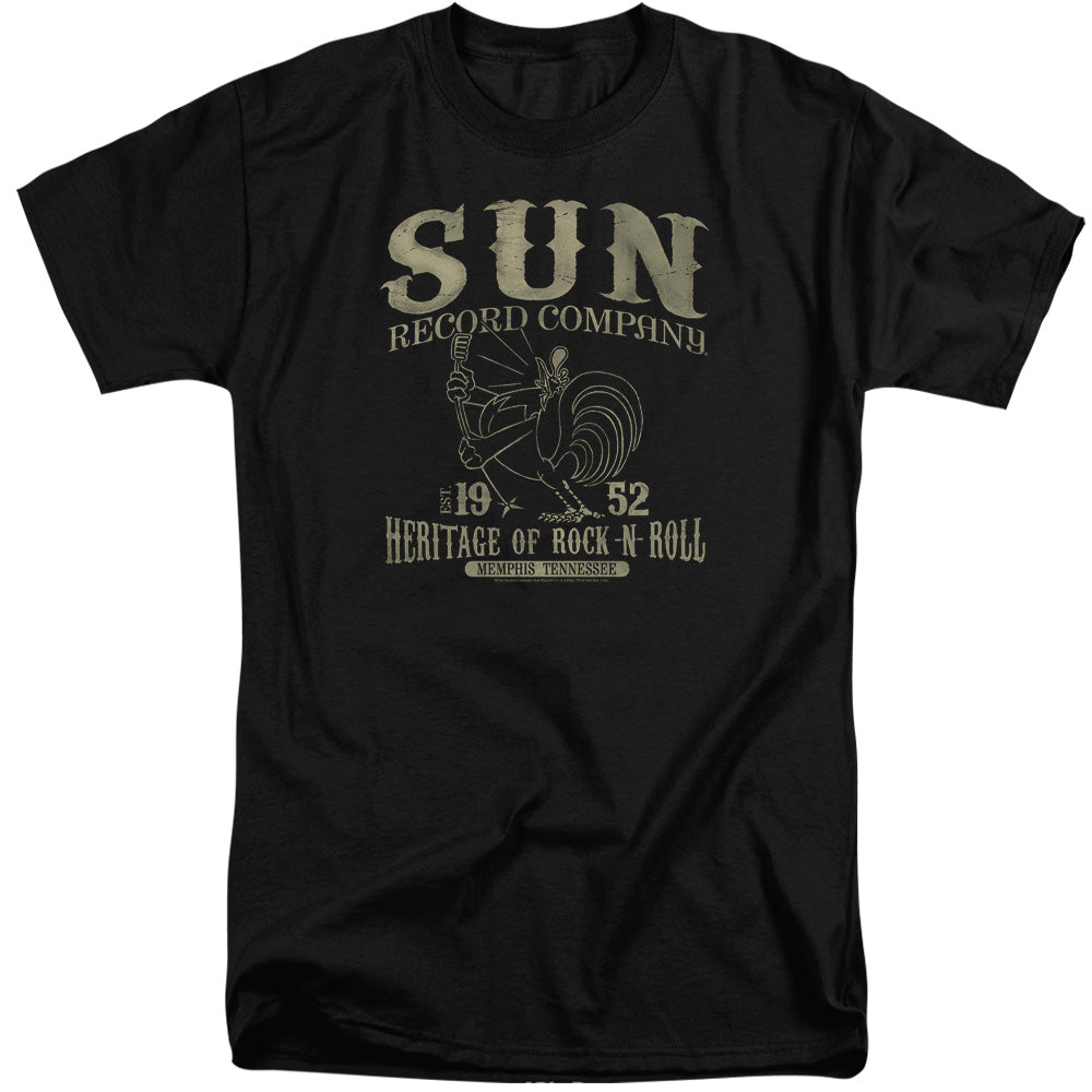 Sun Records Rockabilly Bird Mens Tall T Shirt Black