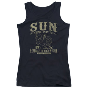 Sun Records Rockabilly Bird Womens Tank Top Shirt Black