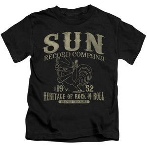 Sun Records Rockabilly Bird Juvenile Kids Youth T Shirt Black