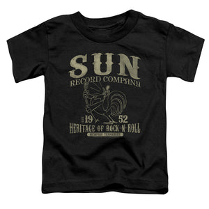 Sun Records Rockabilly Bird Toddler Kids Youth T Shirt Black
