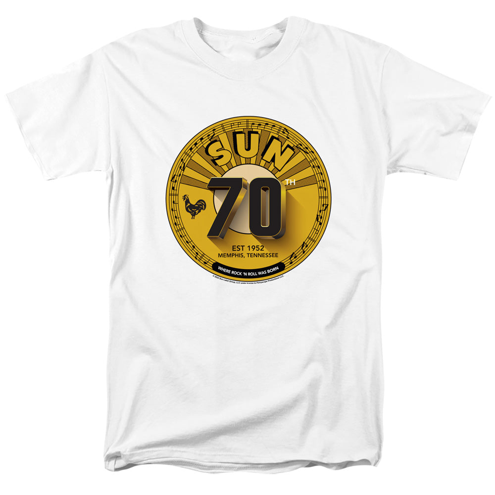 Sun Records Sun Records 70Th Logo Mens T Shirt White