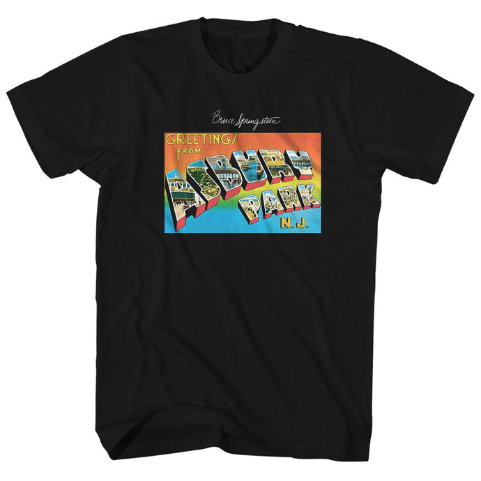 Bruce Springsteen Greetings From Asbury Park Mens T Shirt Black