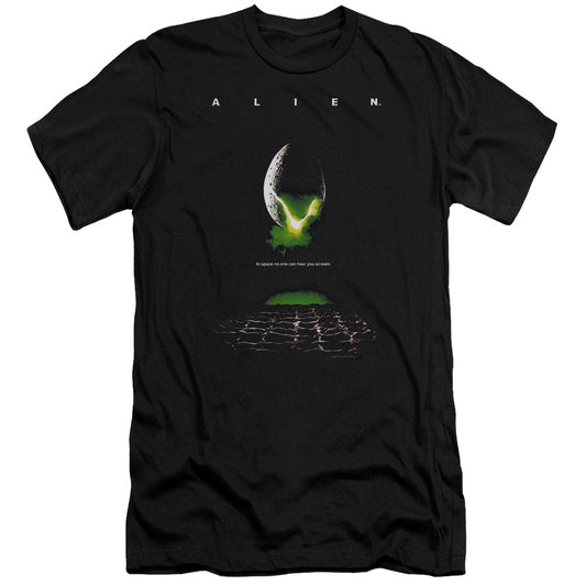 Alien Poster Premium Bella Canvas Slim Fit Mens T Shirt Black