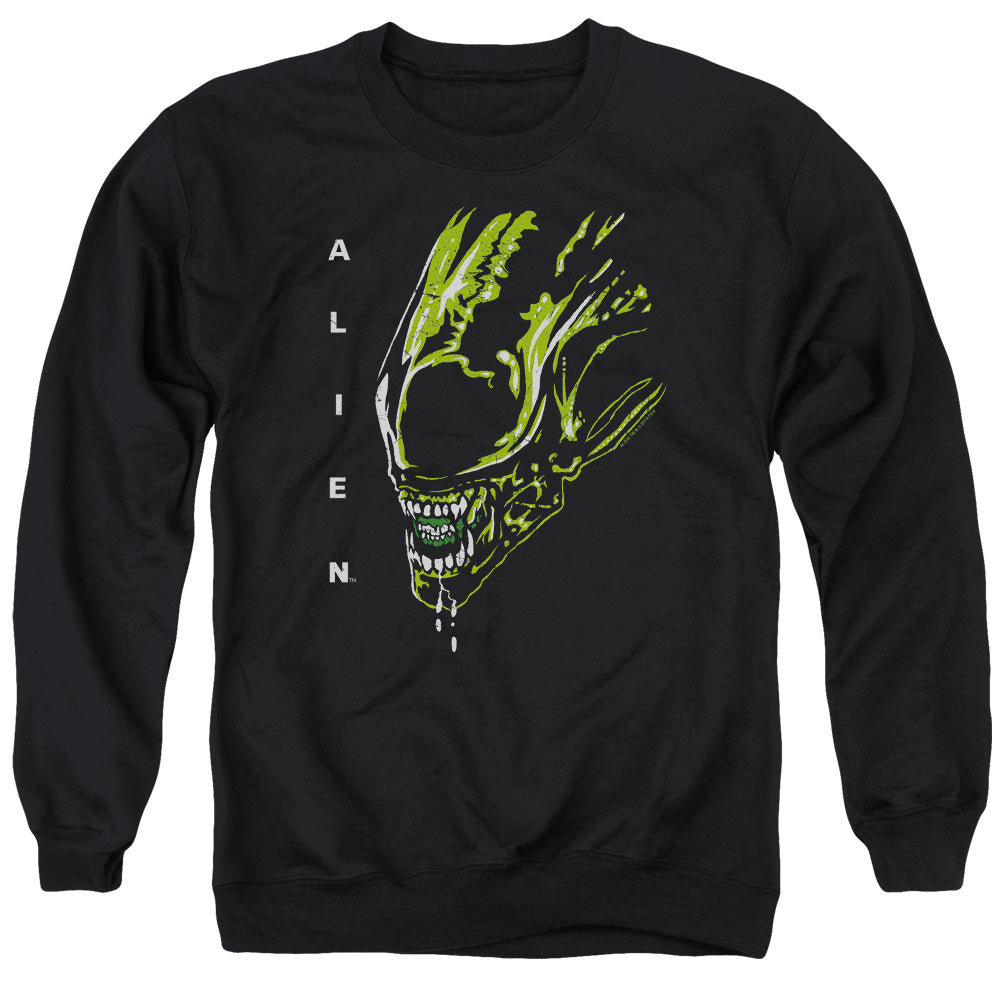 Alien Acid Drool Mens Crewneck Sweatshirt Black