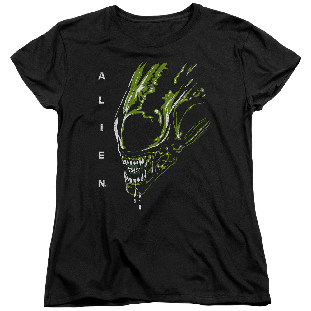 Alien Acid Drool Womens T Shirt Black