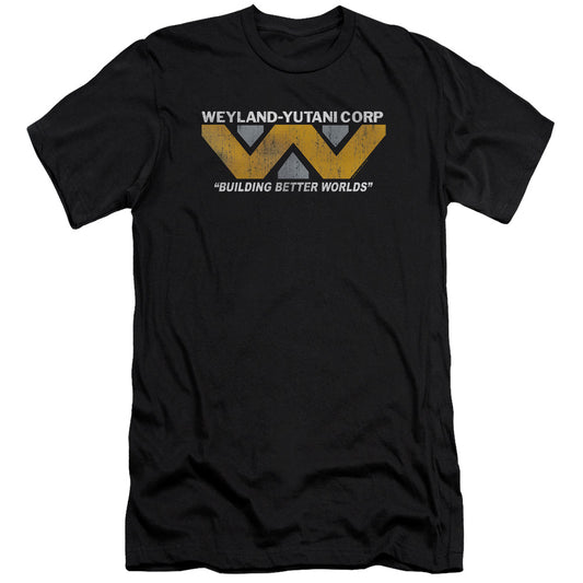 Alien Weyland Premium Bella Canvas Slim Fit Mens T Shirt Black