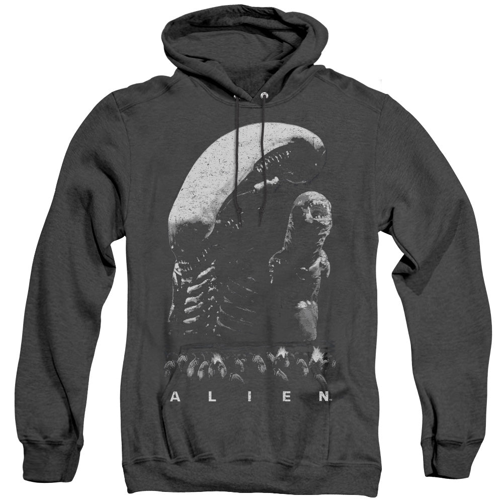 Alien Evolution Heather Mens Hoodie Black