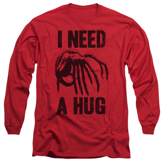 Alien Need A Hugmens Long Sleeve Shirt Red