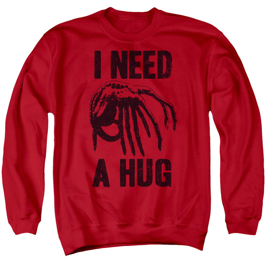 Alien Need A Hug Mens Crewneck Sweatshirt Red