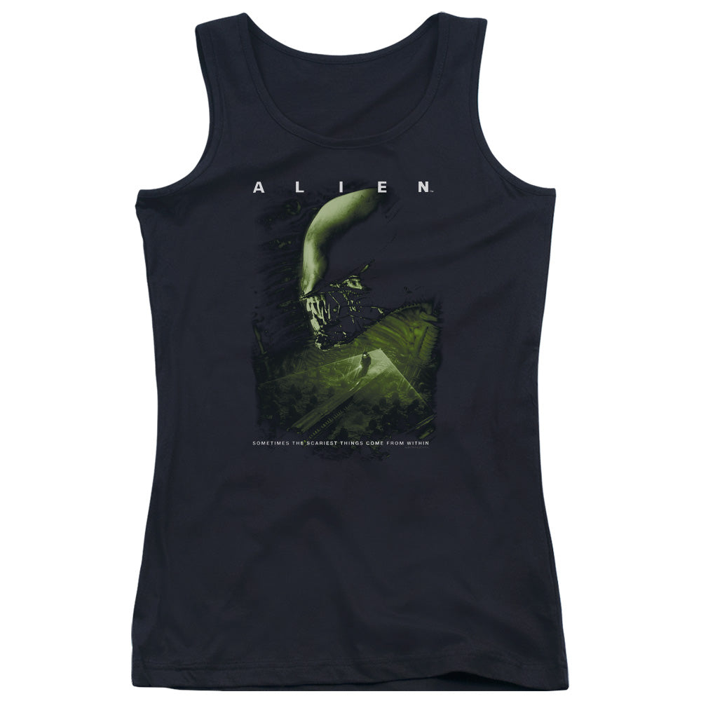 Alien Lurk Womens Tank Top Shirt Black