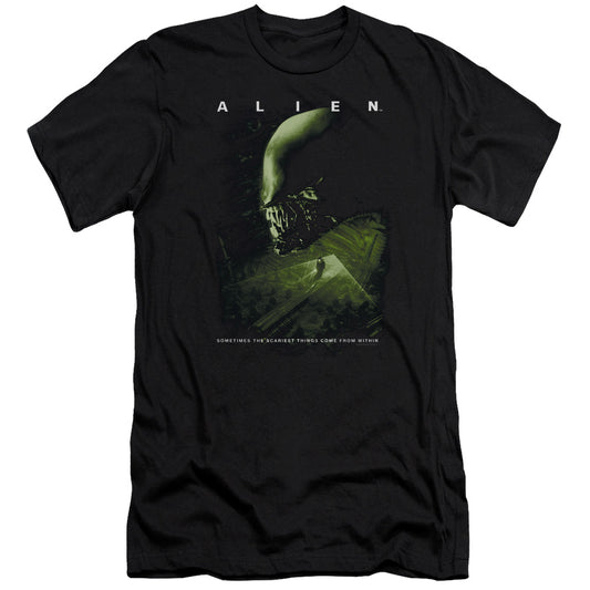 Alien Lurk Premium Bella Canvas Slim Fit Mens T Shirt Black