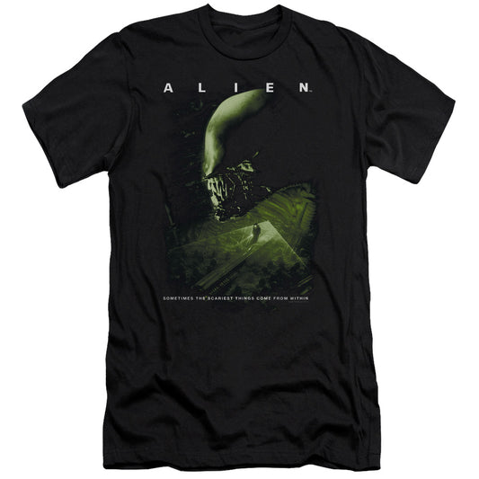 Alien Lurk Slim Fit Mens T Shirt Black