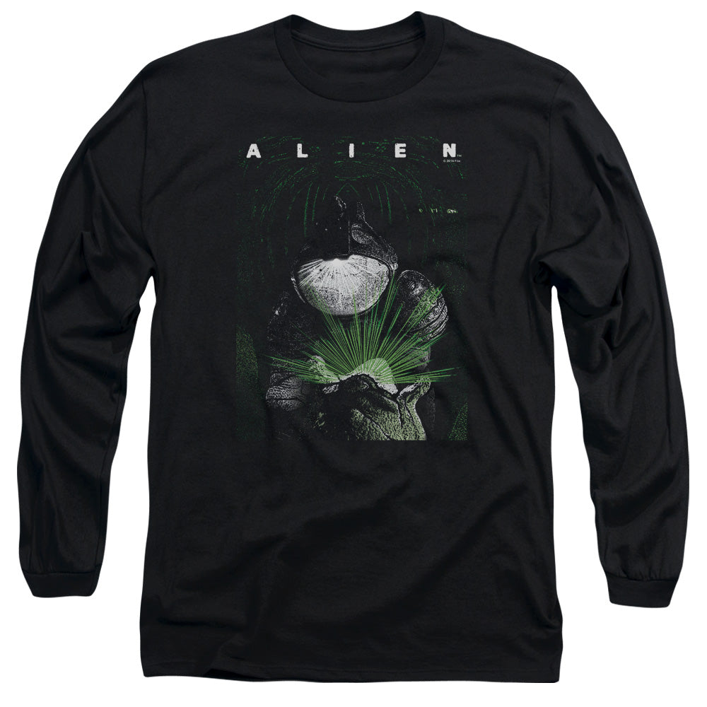 Alien Take A Peakmens Long Sleeve Shirt Black