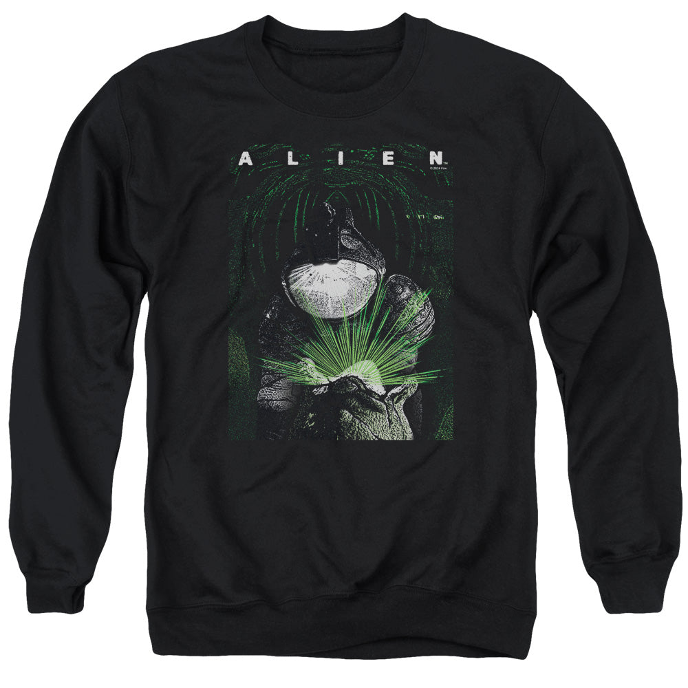 Alien Take A Peak Mens Crewneck Sweatshirt Black