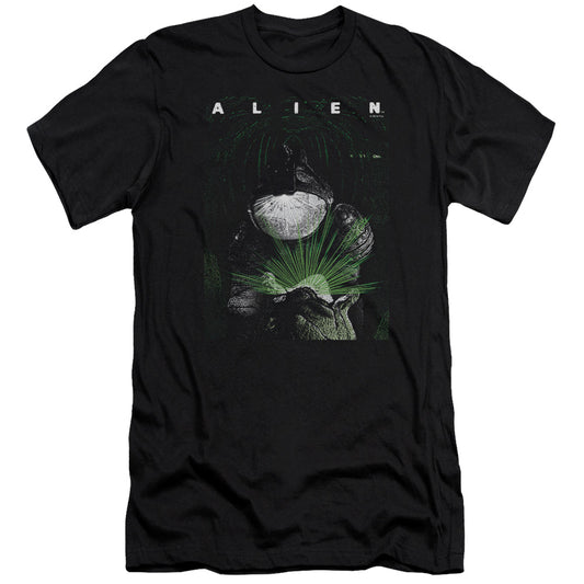 Alien Take A Peak Premium Bella Canvas Slim Fit Mens T Shirt Black