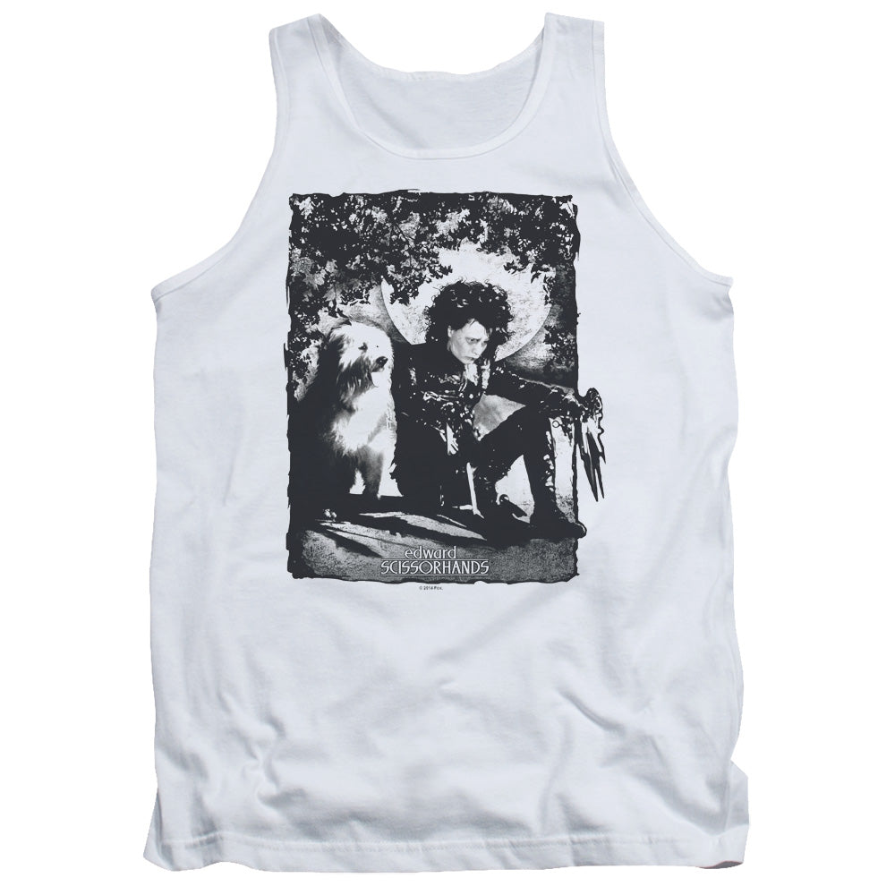 Edward Scissorhands Lucky Dog Mens Tank Top Shirt White